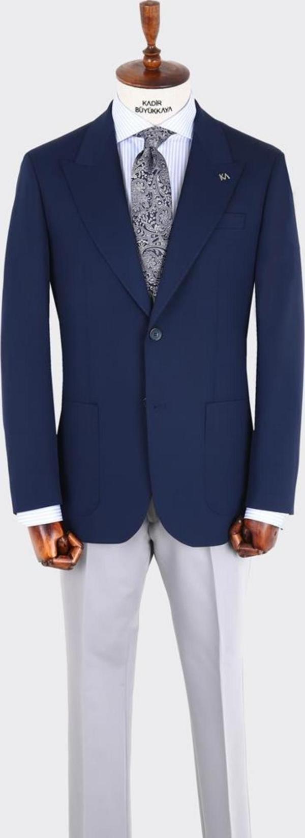 Erkek Kırlangıç Yaka Ceket-KAX5165W - Image 1