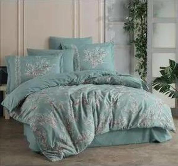 HOBBY RANFORCE TEK KİŞİLİK NEVRESİM TAKIMI CAMİLA YEŞİL - Image 1