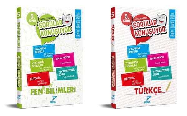 Pruva Akademi 2025 5. Sınıf Fen Bilimleri + Türkçe Sorular Konuşuyor Seti 2 Kitap Güncel Müfredat - Pruva Akademi - Image 1