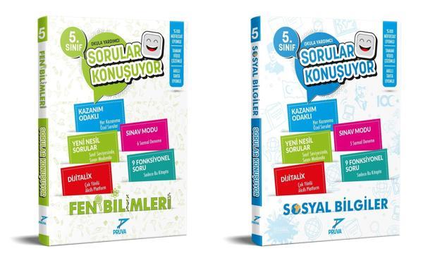 Pruva Akademi 2025 5. Sınıf Fen Bilimleri + Sosyal Bilgiler Sorular Konuşuyor Seti 2 Kitap Güncel Müfredat - Pruva Akademi - Image 1