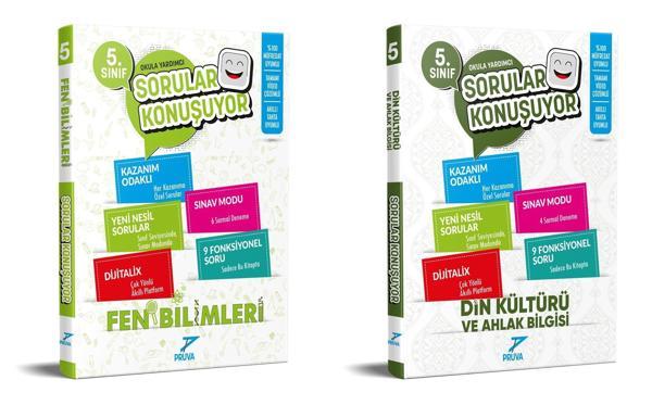 Pruva Akademi 2025 5. Sınıf Fen Bilimleri + Din Kültürü Sorular Konuşuyor Seti 2 Kitap Güncel Müfredat - Pruva Akademi - Image 1