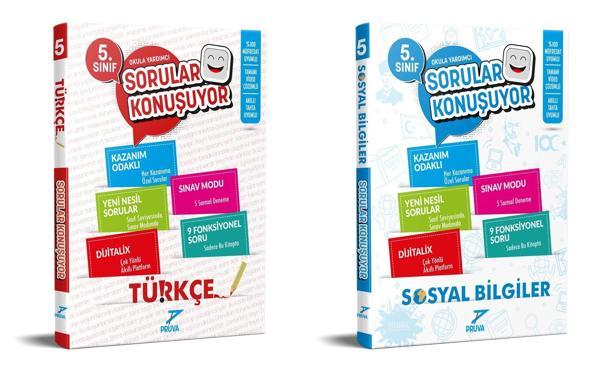 Pruva Akademi 2025 5. Sınıf Türkçe + Sosyal Bilgiler Sorular Konuşuyor Seti 2 Kitap Güncel Müfredat - Pruva Akademi - Image 1