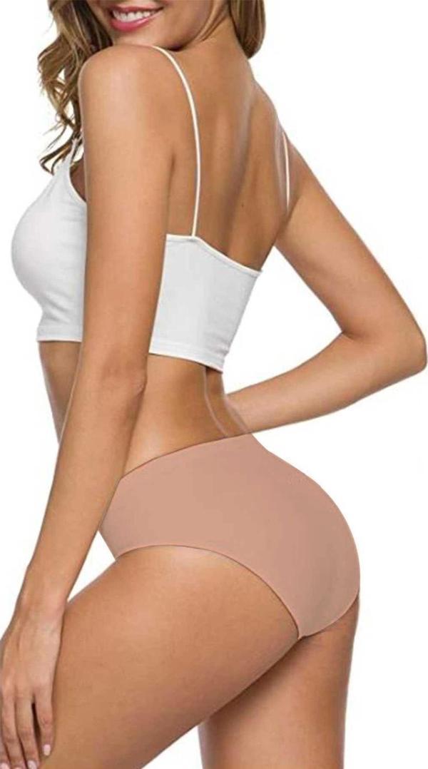 4 Adet Kadın Dikişsiz Lazer Kesim Esnek İz yapmayan Külot S5 - Image 1