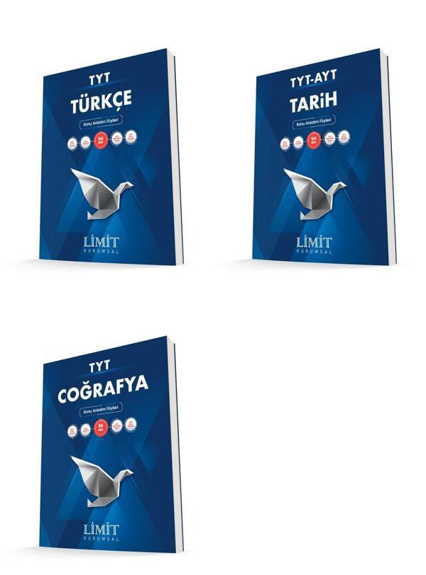 Limit Kurumsal Tyt Türkçe + Tarih + Coğrafya Konu Anlatım Föyleri Seti 3 Kitap - Limit Yayınları - Image 1