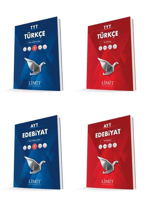 Limit Kurumsal Tyt Türkçe + Ayt Edebiyat Konu + Soru Bankası Seti 4 Kitap - Limit Yayınları - Image 1