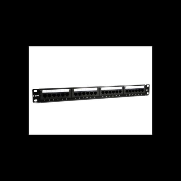 S-lınk Sl-f624 Cat6 Patch Panel, 24-port, Utp, 1u - Image 1