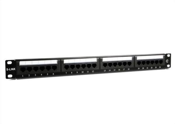S-lınk Sl-f624 Cat6 Patch Panel, 24-port, Utp, 1u - Image 1