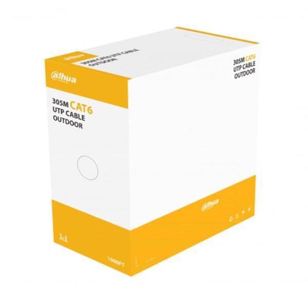 Dahua Dh-pfm920-6un, Cat6 305m, 24awg 0.53mm, Utp, %100 Bakır, Outdoor, Lszh Halogen Free Kablo, Siy - Image 1