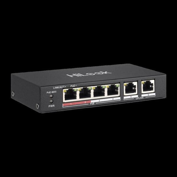 Hılook Ns-0106p-35(b), 4 Port, Megabit, Poe 60w, 2 Port Megabit Uplink, Long Range 250metre, Yönetil - Image 1