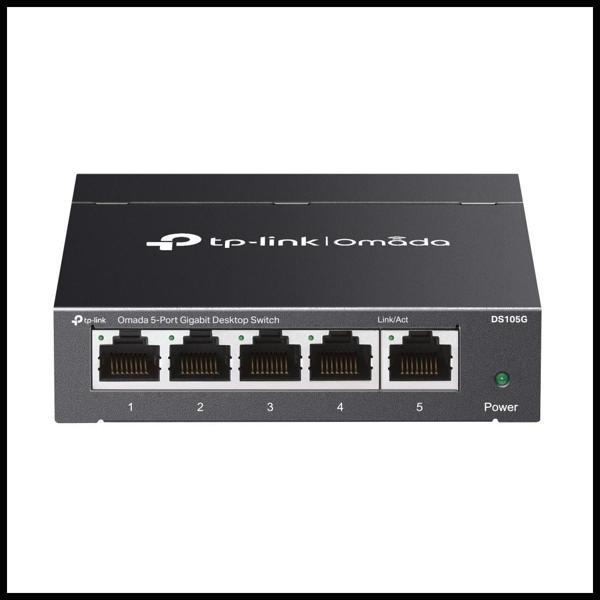 Omada Ds105g, 5 Port Gigabit,  Yönetilemez, Masaüstü/vesa Metal Kasa Sessiz Switch - Image 1