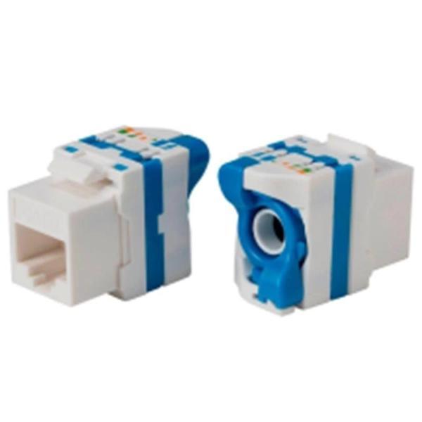 Uranıum Kj-uc6-18056db Cat6 Utp 180 Derece Çevirmeli Keystone Jack Mavi Renk - Image 1