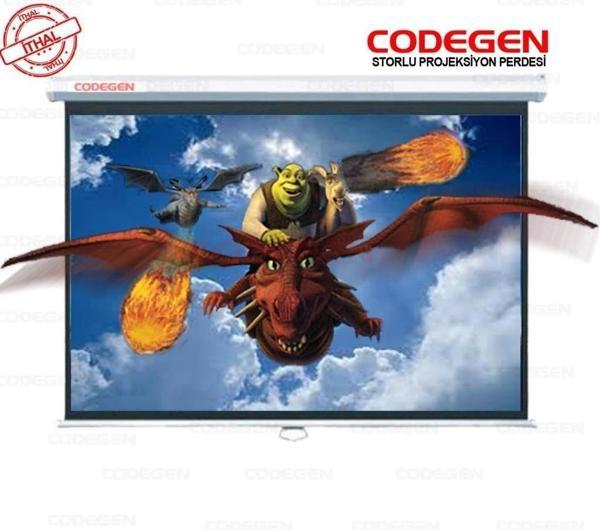 Codegen Ax-20 Storlu Projeksiyon Perdesi 200x200 (arkası Siyah Fonlu - Duvar/tavan Asılabilir) - Image 1