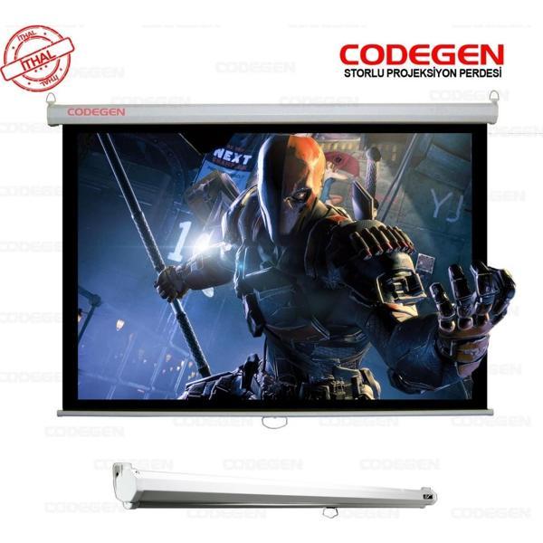 Codegen Ax-24 Storlu Projeksiyon Perdesi 240x200 (arkası Siyah Fonlu - Duvar/tavan Asılabilir) - Image 1
