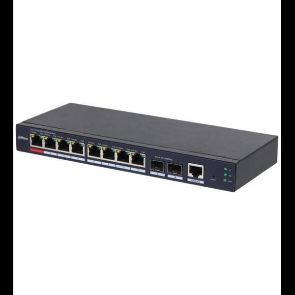 Dahua S4210-8gt-110, 8 Port, Gigabit, Poe 110w, 2 Port Gigabit Uplink, Longe Range 250mt., Cloud Yön - Image 1
