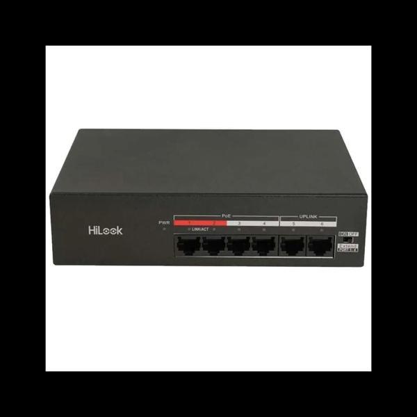 Hılook Ns-0106mp-35(b), 4 Port, Megabit, Poe 35w, 2 Port Megabit Uplink, Yönetilemez, Masaüstü Switc - Image 1
