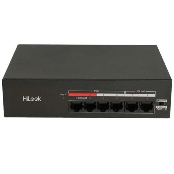 Hılook Ns-0106mp-35(b), 4 Port, Megabit, Poe 35w, 2 Port Megabit Uplink, Yönetilemez, Masaüstü Switc - Image 1