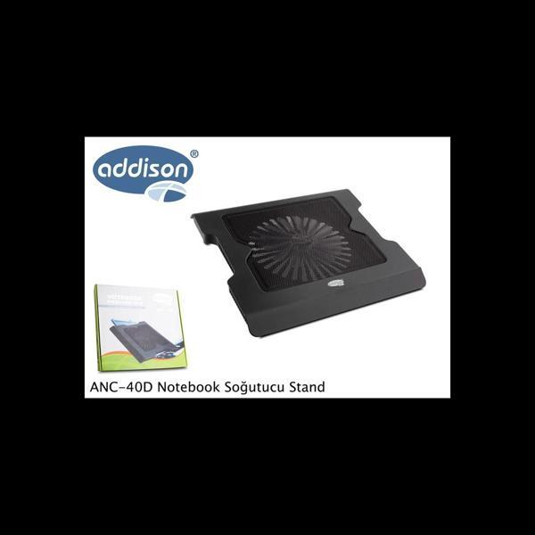 Addıson Anc-40d, 20cm Fan, 10"-16" Notebook Soğutucu, 4 Usb 2.0 Giriş, Mavi Ledli Fan(siyah) - Image 1