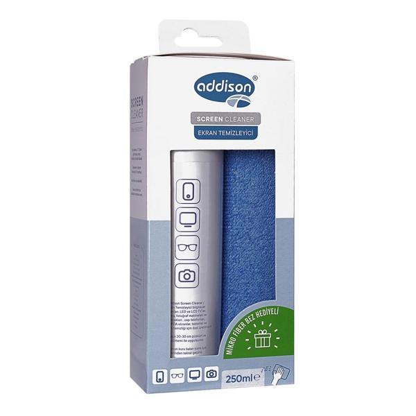 Addıson 300871, Ekran Temizleyici Sprey 250ml. Microfiber Bez İle Birlikte - Image 1