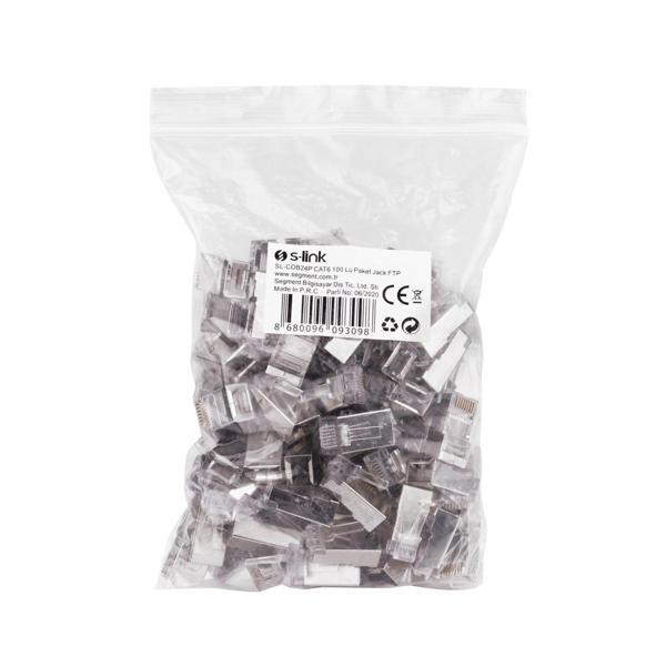 S-lınk Sl-cob24p, Rj45, Yeni Nesil Jac, Utp, Cat6, Metal (100lü Paket) - Image 1