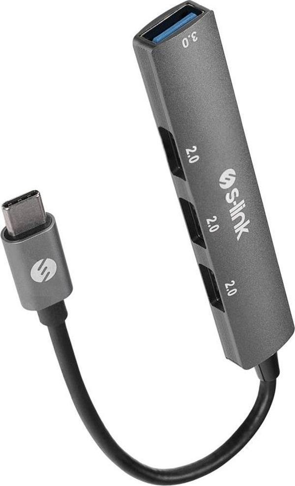 S-lınk Sw-u324, Type-c To 3xusb 2.0, 1xusb3.0, Metal, Usb Hub - Image 1