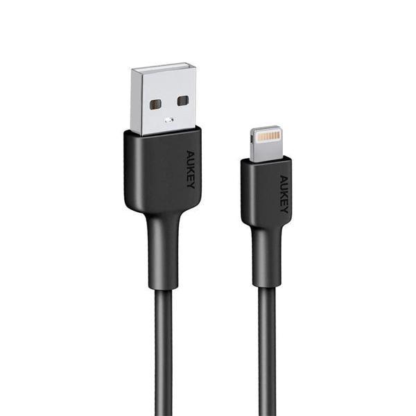Aukey Cb-bal7-bk Naylon Örgülü Usb-a Lıghtnıng Kablosu 0.9mt - Image 1