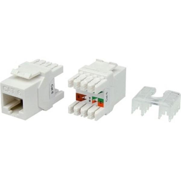 Uranıum Kj-uc6-18044 Cat6 Utp 180 Derece Keystone Jack Beyaz Renk - Image 1