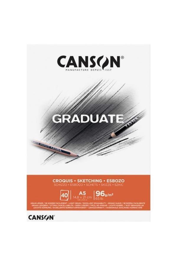 Canson A5 Eskiz Bloğu (Eskiz Çizim Defteri) Graduate Croquis 40 Yaprak 96 Gram 400110361 - Image 1