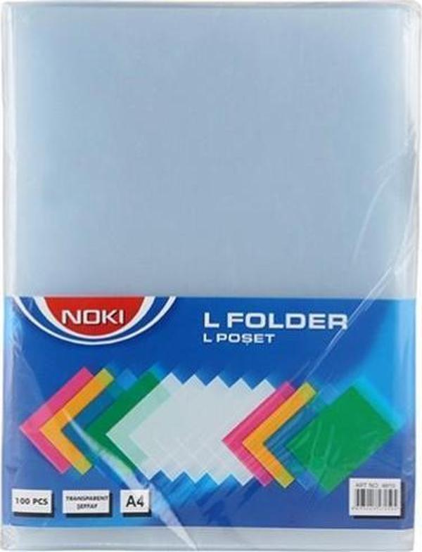 Noki A-4 Poşet Dosya L Tipi 110 Micron 100 Lü 4810-110 (1 Paket 100 Adet) - Image 1