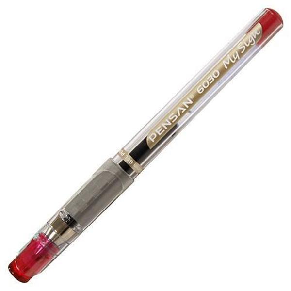 Pensan My-Sign Jell İmza Kalemi 1,0 Mm Kırmızı 12 Li (1 Paket 12 Adet) - Image 1