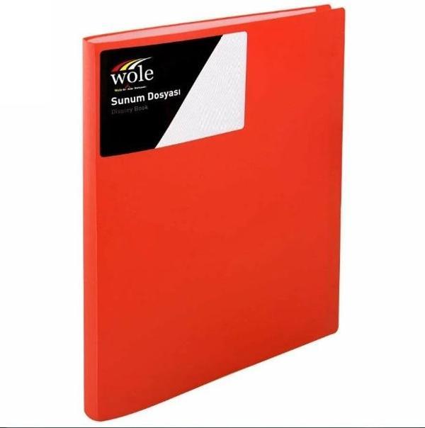 Wole PP A4 Sunum Dosyası (Katalog Dosya) 30 Poşetli Kırmızı 1403-2 - Image 1