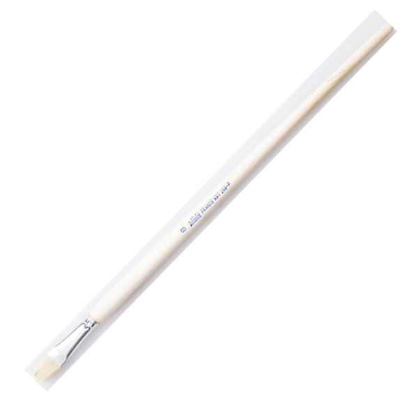 Pebeo 258F-08 Düz Fırça Uzun Bristle Kıl Sert Kıllı Akrilik Ve Yağlı Boya Fırçası (12 Li Kutu) - Image 1