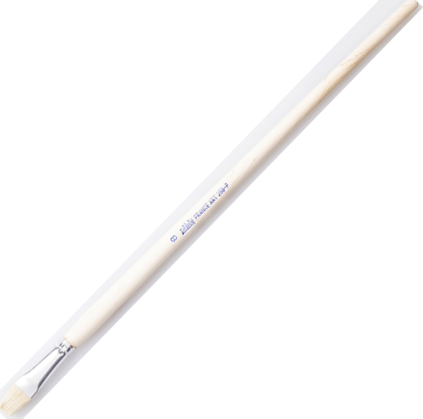 Pebeo 258F-08 Düz Fırça Uzun Bristle Kıl Sert Kıllı Akrilik Ve Yağlı Boya Fırçası (12 Li Kutu) - Image 1