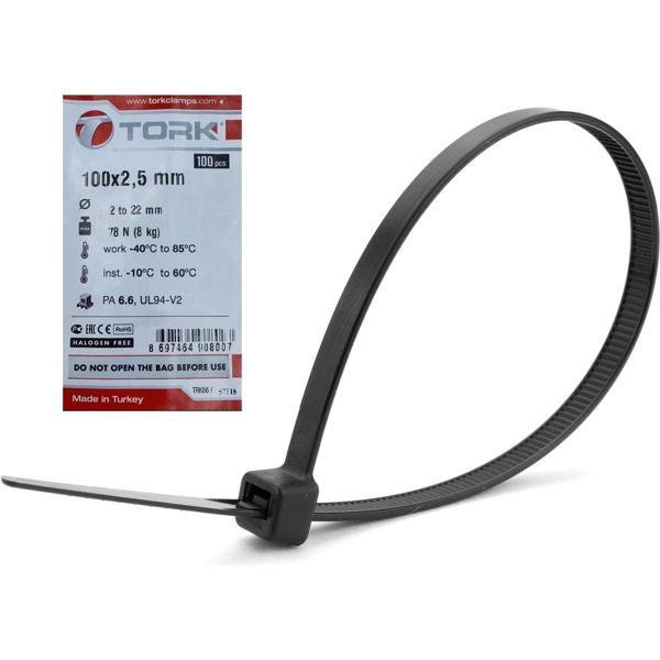 2,5Mm X 100 Mm Siyah Kablo Bağı (100 Lü Paket) Trk-100-25B - Image 1
