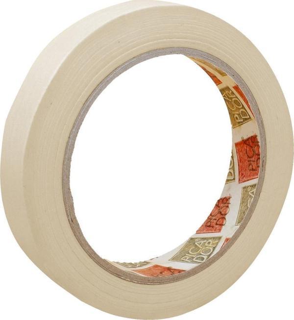 Picador 4710 Hotmelt Maskeleme Bandı Askısız Krepe Bantı Beyaz 15Mm X 40Mt KP-008 (5 Li Paket) - Image 1