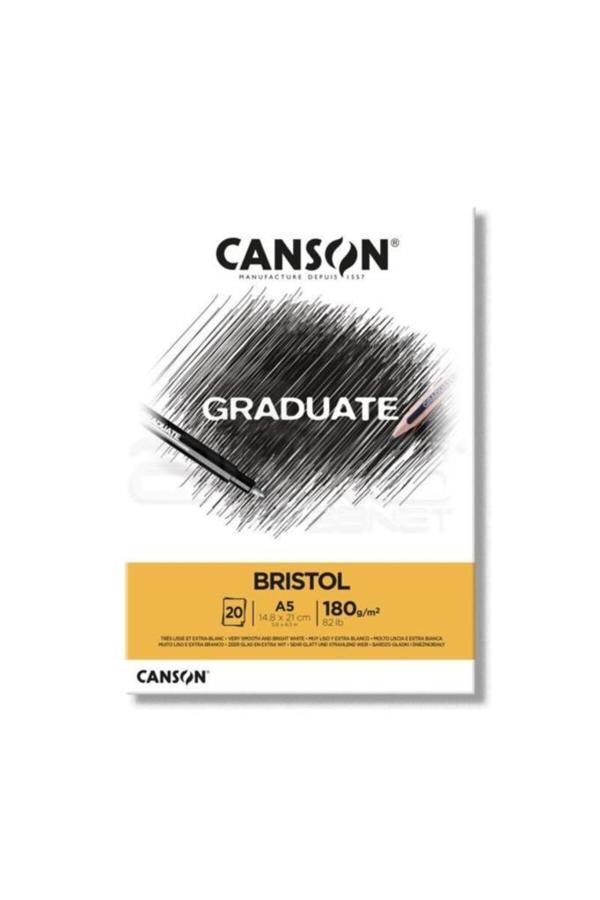 Canson A5 Çizim Bloğu (Çizim Defteri) Graduate Cangrad Bristol 20 Yaprak 180 Gram 400110382 - Image 1