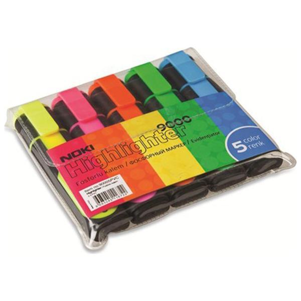 Noki Fosforlu Kalem Pastel 5 Renk Pvc 9000 - Image 1
