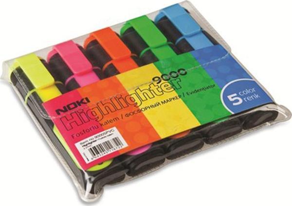 Noki Fosforlu Kalem Pastel 5 Renk Pvc 9000 - Image 1