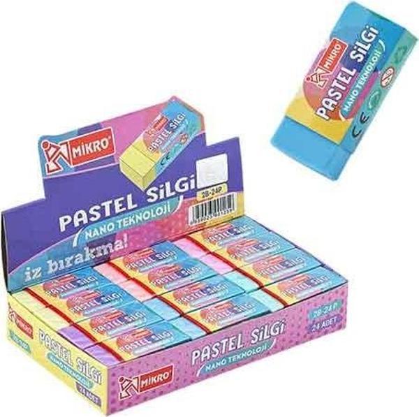 Mikro Silgi Soft Pastel 2B-24P (24 Lü Paket) - Image 1