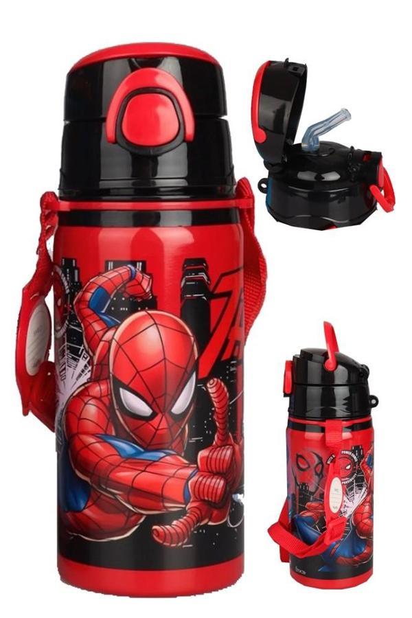 Erkek Çocuk Örümcek Adam Çelik Matara 500 ml 1 Adet Spiderman Çelik Suluk 1 Adet Lisanslı Okul Matarası - Image 1
