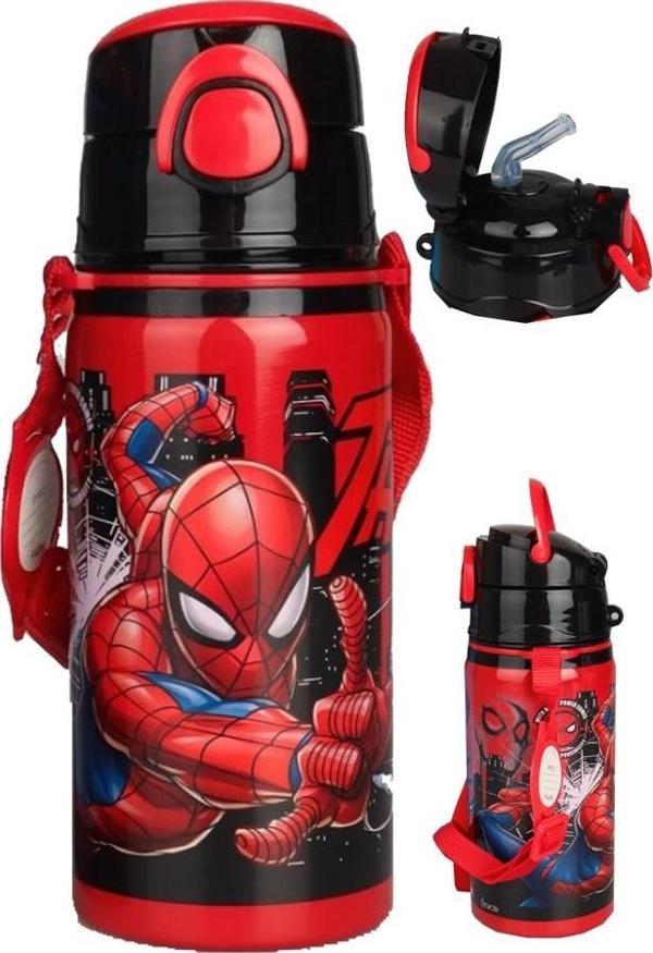 Erkek Çocuk Örümcek Adam Çelik Matara 500 ml 1 Adet Spiderman Çelik Suluk 1 Adet Lisanslı Okul Matarası - Image 1