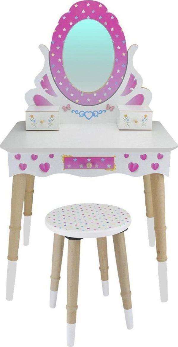 ÇG68 Okutan, Ahşap Çocuk Makyaj Masası Seti - Image 1