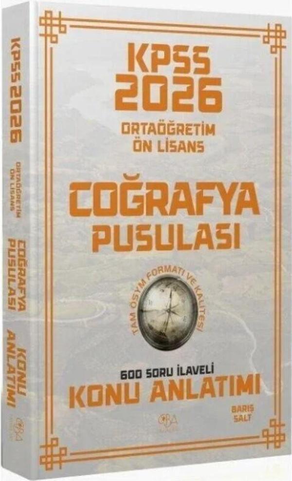 CBA Yayınları 2026 KPSS Lise Ortaöğretim Ön Lisans Coğrafya Pusulası Konu Anlatımı - CBA Akademi Yayınları - Image 1