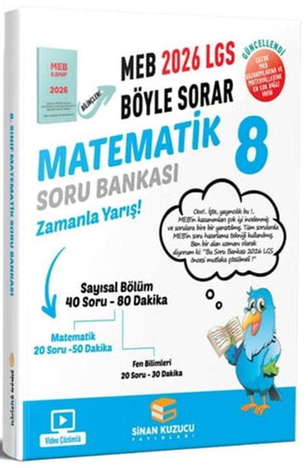 Sinan Kuzucu 2026 8. Sınıf LGS Matematik MEB Böyle Sorar Soru Bankası - Sinan Kuzucu Yayınları - Image 1