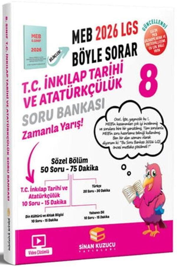 Sinan Kuzucu 2026 8. Sınıf LGS T.C. İnkılap Tarihi ve Atatürkçülük MEB Böyle Sorar Soru Bankası - Sinan Kuzucu Yayınları - Image 1