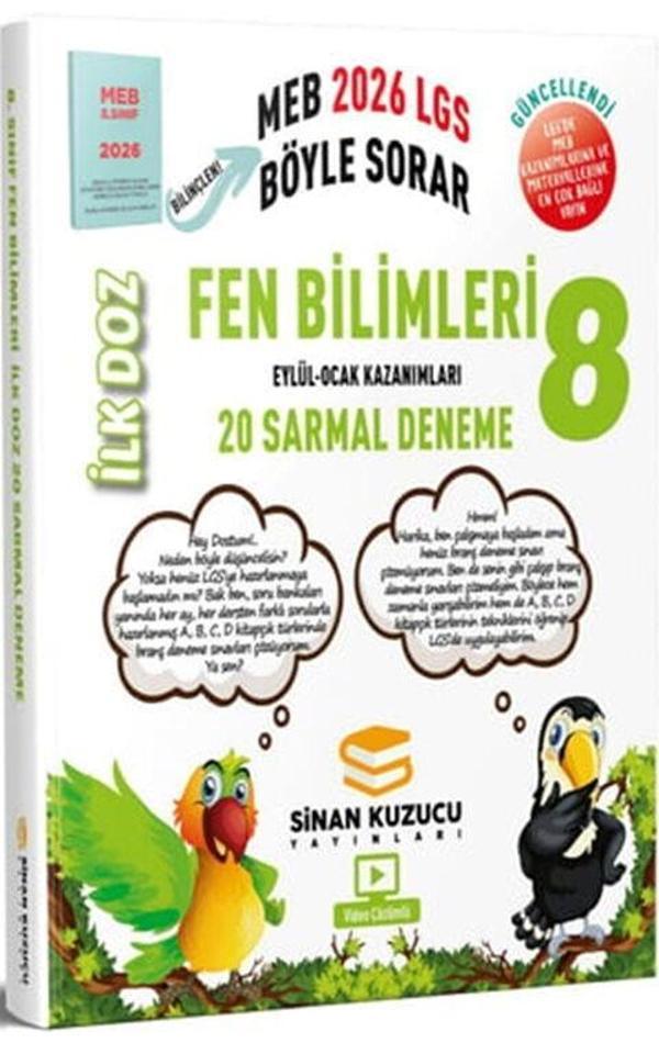 Sinan Kuzucu 2026 8. Sınıf Fen Bilimleri İlk Doz Sarmal Branş Denemeleri - Sinan Kuzucu Yayınları - Image 1