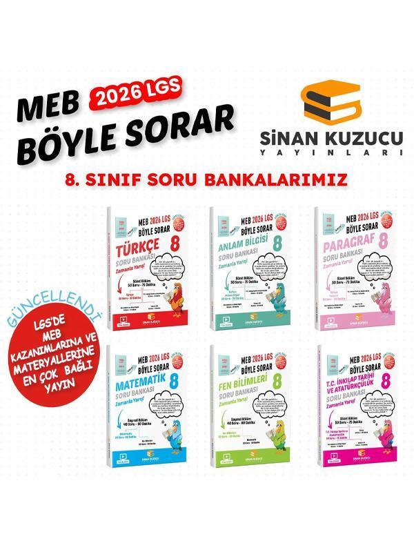 8. SINIF - LGS MEB BÖYLE SORAR SORU BANKASI SETİ 2026 LGS Sinan Kuzucu Yayınları - Sinan Kuzucu Yayınları - Image 1