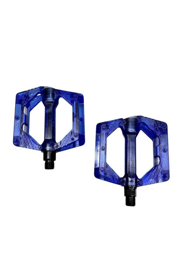 BİKE SKY EVO  ŞEFFAF RENKLİ PLATFORM GENİŞ PEDAL PLATFORM BİSİKLET  PEDALI REFLEKTÖRLÜ - Image 1