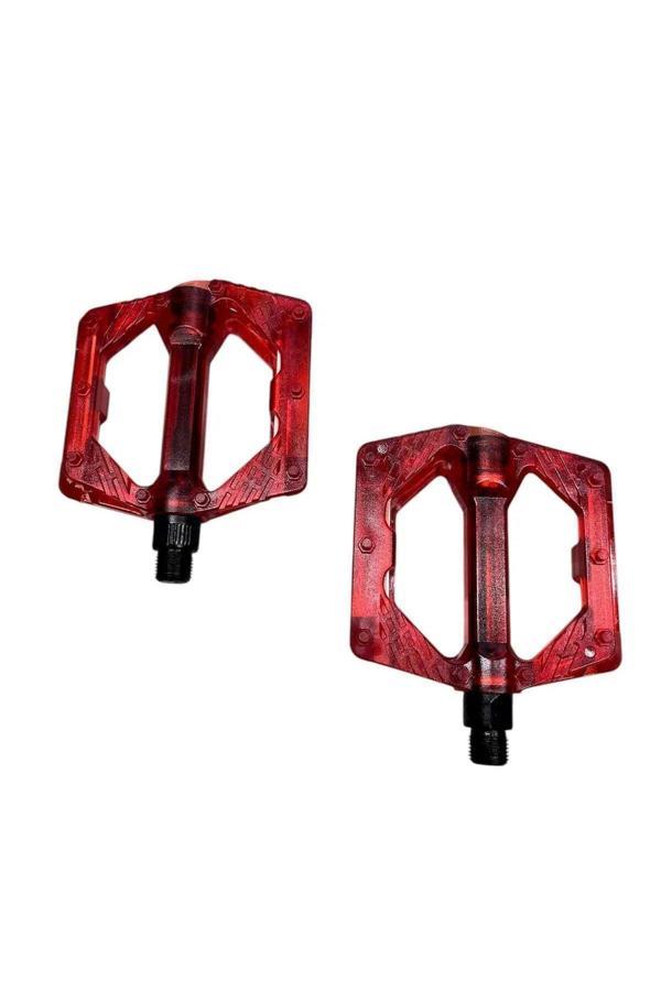BİKE SKY ŞEFFAF RENKLİ PLATFORM GENİŞ PEDAL PLATFORM BİSİKLET  PEDALI REFLEKTÖRLÜ - Image 1