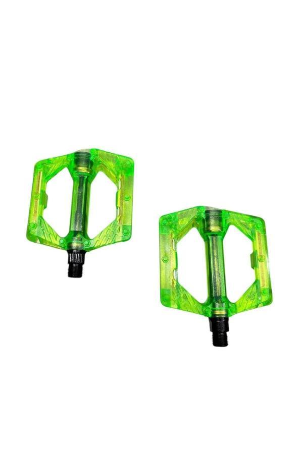 BİKE SKY EVO ŞEFFAF RENKLİ PLATFORM GENİŞ PEDAL PLATFORM BİSİKLET PEDALI REFLEKTÖRLÜ - Image 1