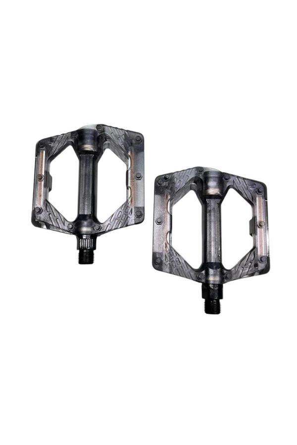 BİKE SKY EVO ŞEFFAF RENKLİ PLATFORM GENİŞ PEDAL PLATFORM BİSİKLET PEDALI REFLEKTÖRLÜ - Image 1